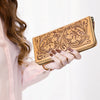 ADBGZ798 Hand-Tooled Genuine Leather Western Organiser - Floral Carving