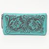 ADBGZ798 Hand-Tooled Genuine Leather Western Organiser - Floral Carving
