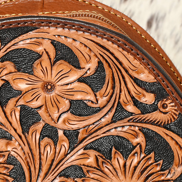 ADBGA507 American Darling Western Leather Backpack Hand Tooled Hair-On Cowhide