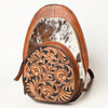 ADBGA507 American Darling Western Leather Backpack Hand Tooled Hair-On Cowhide