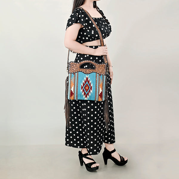 OHA103B Clutch Genuine Leather women bag western Bag