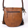 ADBGM262 Braided Fringe Messenger Bag - Genuine Leather with Turquoise Concho