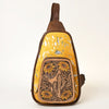 ADBG1146 American Darling Floral Hand Tooled Bag -Hair on Cowhide Sling