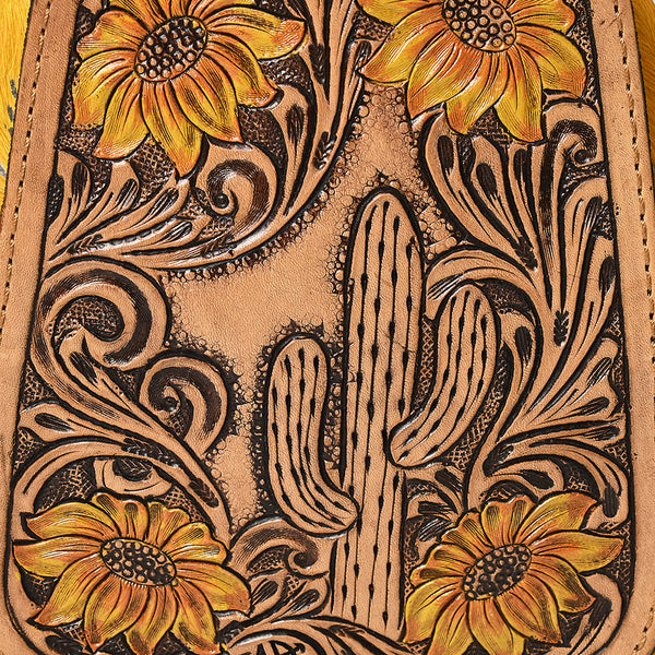 ADBG1146 American Darling Floral Hand Tooled Bag -Hair on Cowhide Sling