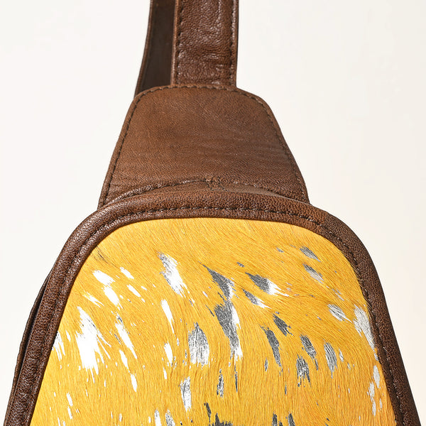 ADBG1146 American Darling Floral Hand Tooled Bag -Hair on Cowhide Sling