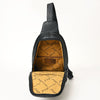 ADBG1146 American Darling Floral Hand Tooled Bag -Hair on Cowhide Sling