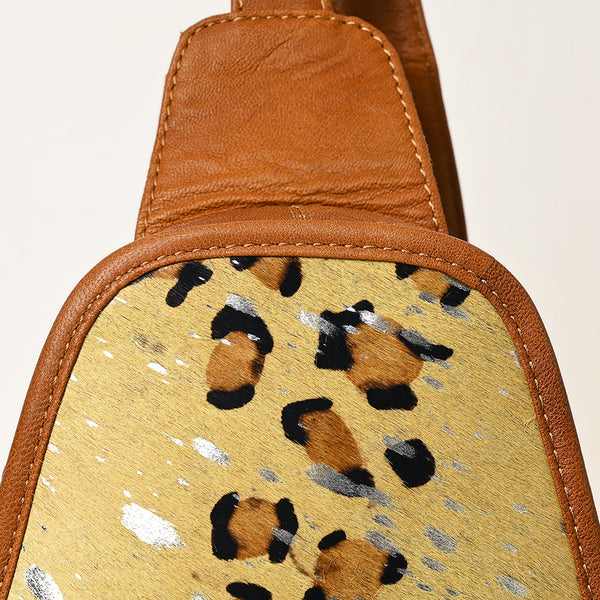 ADBG1146 American Darling Floral Hand Tooled Bag -Hair on Cowhide Sling