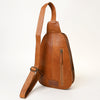 ADBG1146 American Darling Floral Hand Tooled Bag -Hair on Cowhide Sling