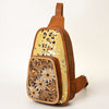 ADBG1146 American Darling Floral Hand Tooled Bag -Hair on Cowhide Sling