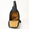 ADBG1146 American Darling Floral Hand Tooled Bag -Hair on Cowhide Sling