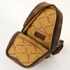 ADBG1146 American Darling Pink Cowhide Sling Bag -Tooled Leather Backpack