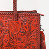 ADBG1412 American Darling Western Hand-Tooled Genuine Leather Tote Bag for Everyday Carry