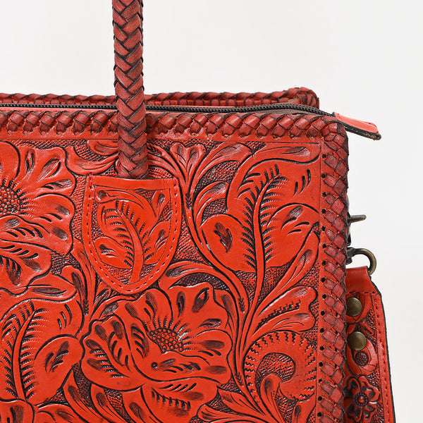 ADBG1412 American Darling Western Hand-Tooled Genuine Leather Tote Bag for Everyday Carry