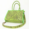 ADBG1412 American Darling Western Hand-Tooled Genuine Leather Tote Bag for Everyday Carry