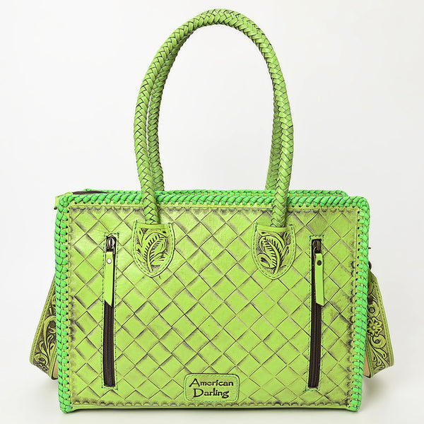 ADBG1412 American Darling Western Hand-Tooled Genuine Leather Tote Bag for Everyday Carry