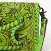 ADBG1228 American Darling Western Hand-Tooled Leather Clutch Bag with Floral Carving