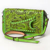 ADBG1228 American Darling Western Hand-Tooled Leather Clutch Bag with Floral Carving