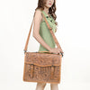 ADBG1417 American Darling Western Genuine Leather Hand-Tooled Floral Briefcase Bag for Work & Travel