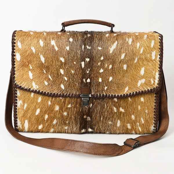 ADBG1420 American Darling Hair-On Cowhide Western Leather Briefcase Bag | Genuine Leather Laptop Work Bag