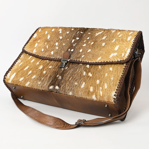 ADBG1420 American Darling Hair-On Cowhide Western Leather Briefcase Bag | Genuine Leather Laptop Work Bag