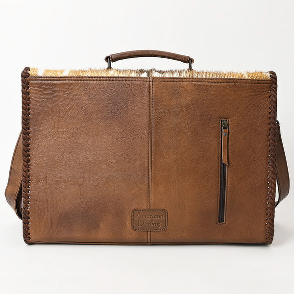 ADBG1420 American Darling Hair-On Cowhide Western Leather Briefcase Bag | Genuine Leather Laptop Work Bag