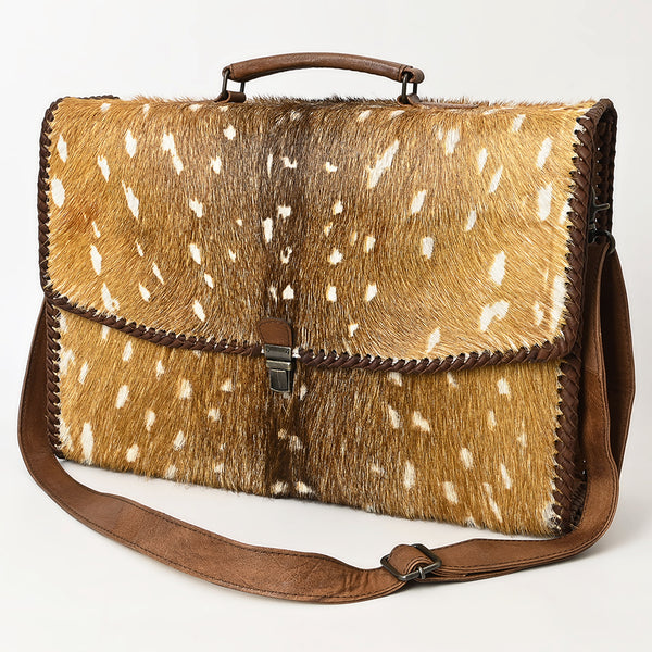 ADBG1420 American Darling Hair-On Cowhide Western Leather Briefcase Bag | Genuine Leather Laptop Work Bag