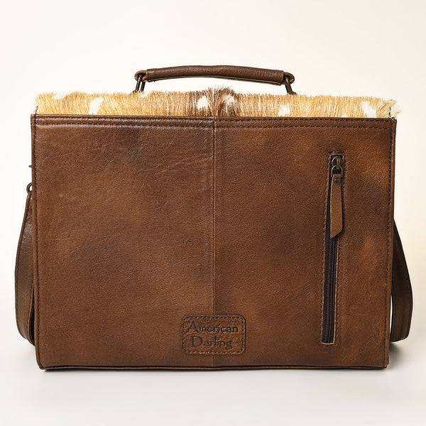 ADBG1421 American Darling Western Leather Cowhide Briefcase Bag Genuine Leather Office & Travel Case