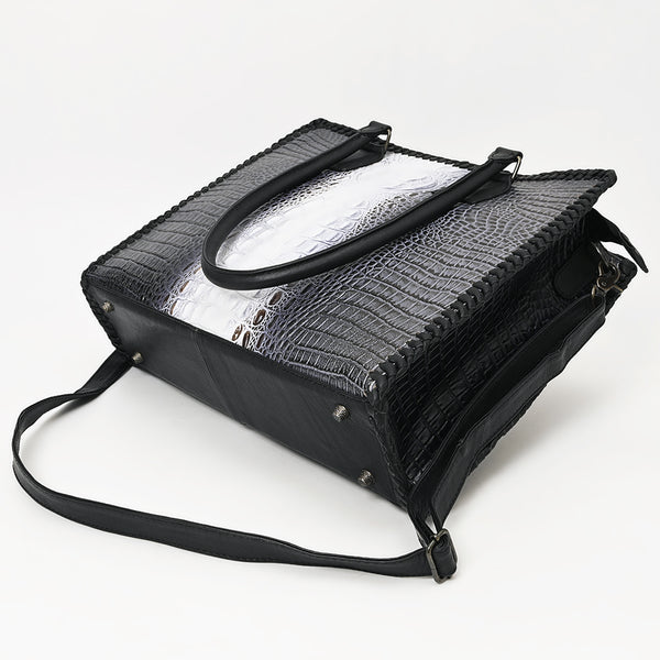 ADBG1422 American Darling Western Genuine Leather Tote Bag Crocodile Embossed Premium Handcrafted Carryall