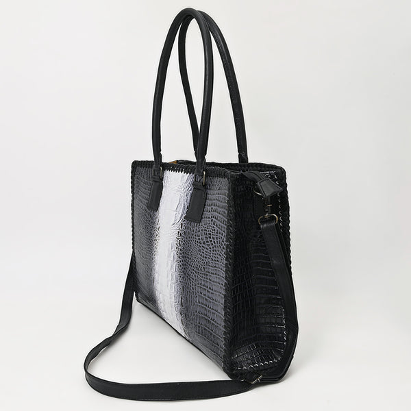 ADBG1422 American Darling Western Genuine Leather Tote Bag Crocodile Embossed Premium Handcrafted Carryall
