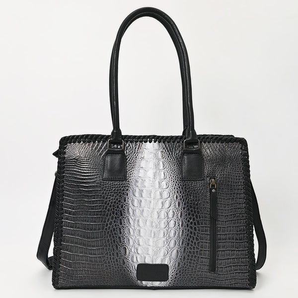 ADBG1422 American Darling Western Genuine Leather Tote Bag Crocodile Embossed Premium Handcrafted Carryall