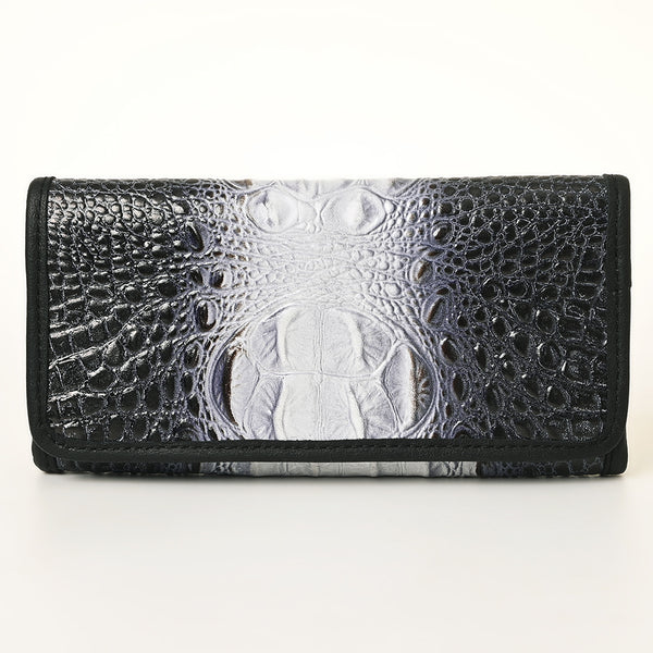 ADBG1423 American Darling Crocodile Embossed Western Leather Wallet Bag Genuine Leather Women Wallet