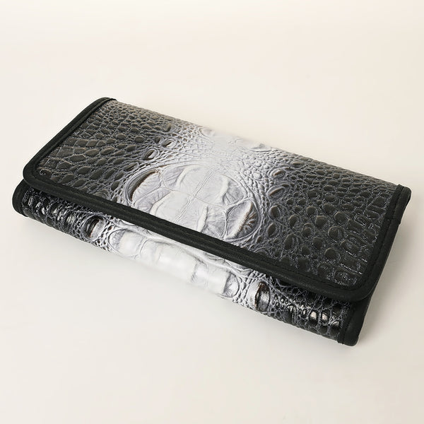ADBG1423 American Darling Crocodile Embossed Western Leather Wallet Bag Genuine Leather Women Wallet