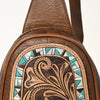 ADBG1425 American Darling Hand-Tooled Western Leather Sling Bag | Genuine Leather Floral Carved