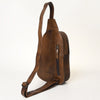 ADBG1425 American Darling Hand-Tooled Western Leather Sling Bag | Genuine Leather Floral Carved