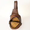 ADBG1425 American Darling Hand-Tooled Western Leather Sling Bag | Genuine Leather Floral Carved
