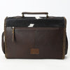 ADBGM377 Hair-On Cowhide Messenger Bag with Top Handle & Turn Lock - Western Briefcase Messenger