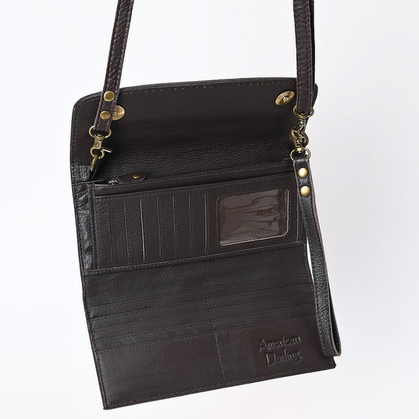 ADBGA509 American Darling Western Leather Hand Tooled Floral Carved Small Cross body Bag