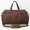 LC-ADBGM390 Leather Duffel Bag - Handmade Full-Grain Western Travel Weekender with Shoulder Strap