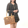 LC-ADBGZ801 Hand-Tooled Leather Tote Satchel - Western Floral Laptop Bag in Natural Tan