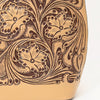 ADBGZ813 Hand-Tooled Leather Backpack - Western Floral Design in Natural Tan
