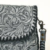 ADBG1108 American Darling Handcrafted Leather Western Crossbody Bag Hand-Tooled Floral Carving with Genuine Leather