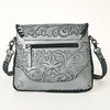 ADBG1108 American Darling Handcrafted Leather Western Crossbody Bag Hand-Tooled Floral Carving with Genuine Leather