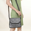 ADBG1108 American Darling Handcrafted Leather Western Crossbody Bag Hand-Tooled Floral Carving with Genuine Leather
