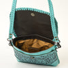 ADBG1108 American Darling Handcrafted Leather Western Crossbody Bag Hand-Tooled Floral Carving with Genuine Leather