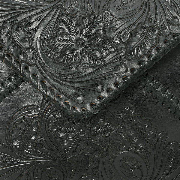 ADBG1109 American Darling Hand-Tooled Genuine Leather Western Envelope Bag Floral Carved Crossbody