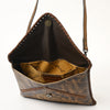 ADBG1109 American Darling Hand-Tooled Genuine Leather Western Envelope Bag Floral Carved Crossbody