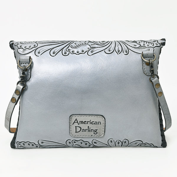 ADBG1109 American Darling Hand-Tooled Genuine Leather Western Envelope Bag Floral Carved Crossbody