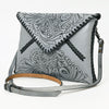 ADBG1109 American Darling Hand-Tooled Genuine Leather Western Envelope Bag Floral Carved Crossbody