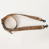 ADBT144 Hand-Tooled Floral Leather Bag Strap with Western Buckle - Adjustable Replacement Strap