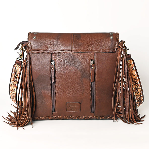 ADBGA526 American Darling Western Leather Hand Woven Saddle Blanket Cross body Bag